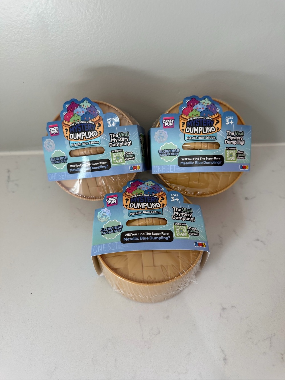 NEW 3X Mystery Dumpling Metallic Blue Edition
